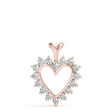 Lab Grown Heart Sharp Pendants