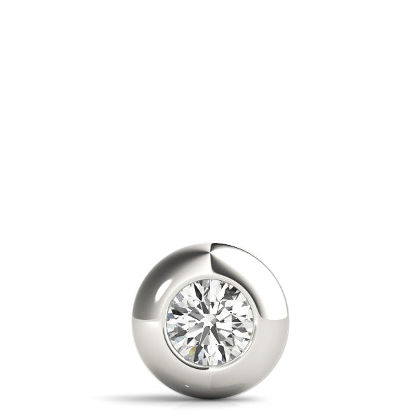 Lab Grown Solitaire Bezel Set Pendant