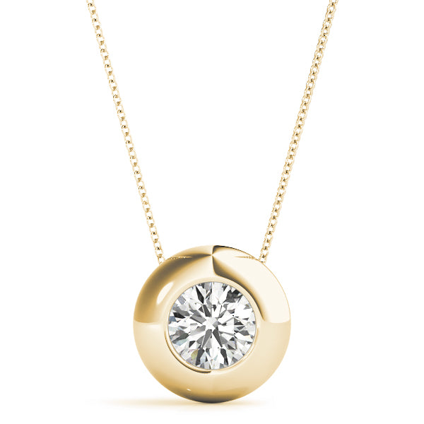 Solitaire Bezel Set Pendant