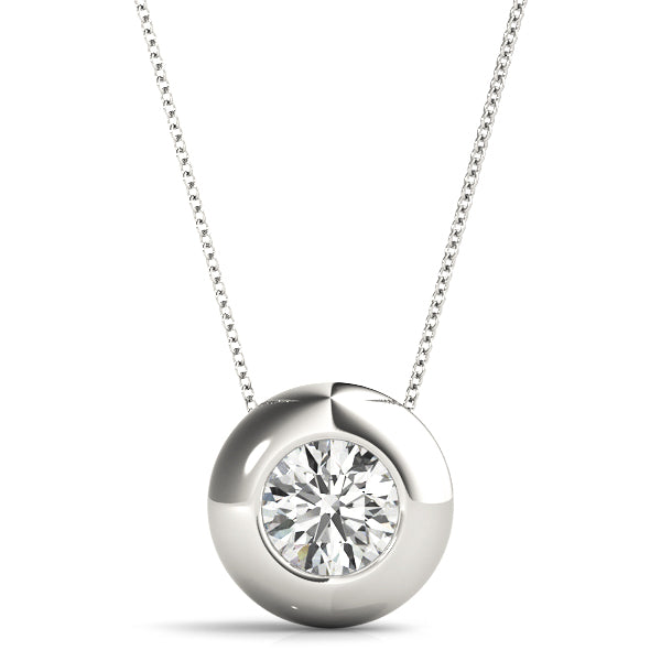Solitaire Bezel Set Pendant