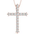 Shared-Prong Cross Pendent