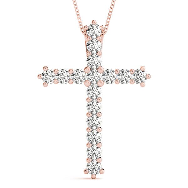 Shared-Prong Cross Pendent