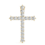 Shared-Prong Cross Pendent