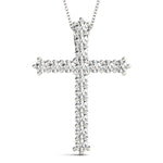 Shared-Prong Cross Pendent