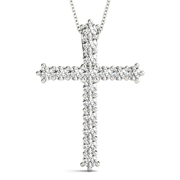 Shared-Prong Cross Pendent