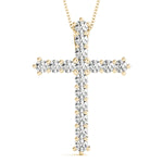 Shared-Prong Cross Pendent