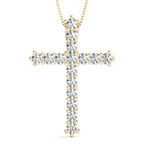 Shared-Prong Cross Pendent