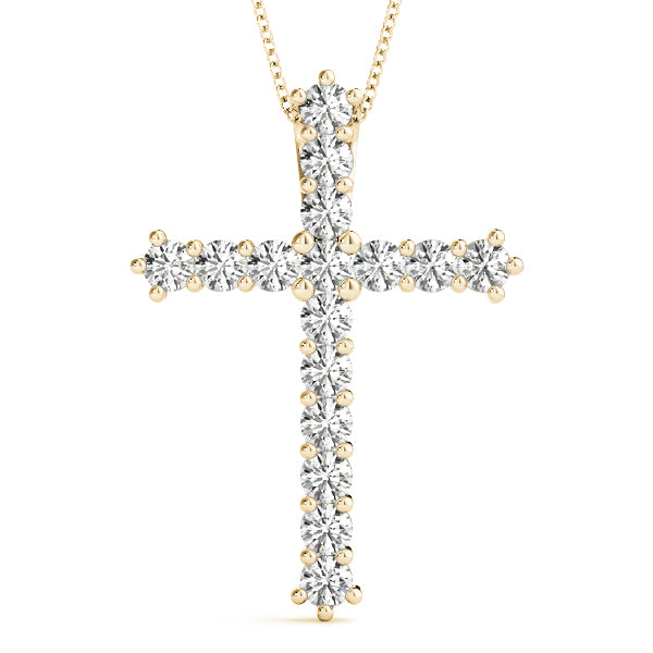 Shared-Prong Cross Pendent