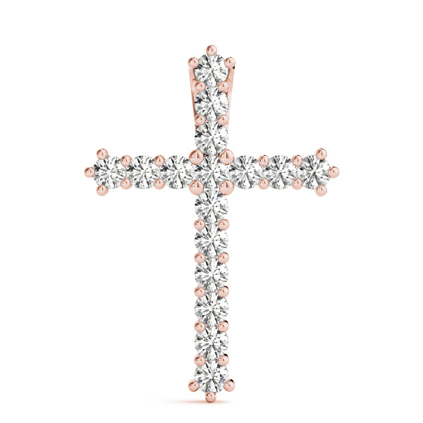Shared-Prong Cross Pendent