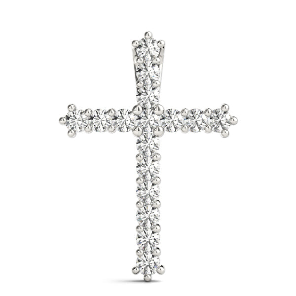 Shared-Prong Cross Pendent