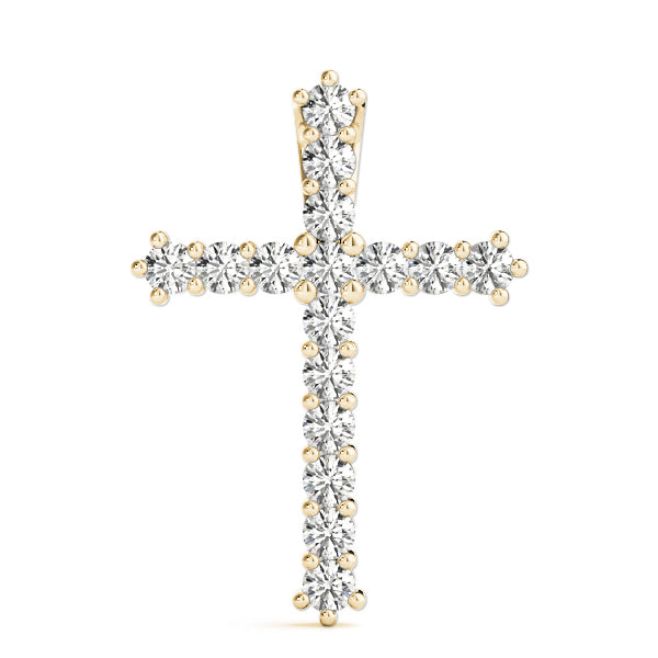 Shared-Prong Cross Pendent