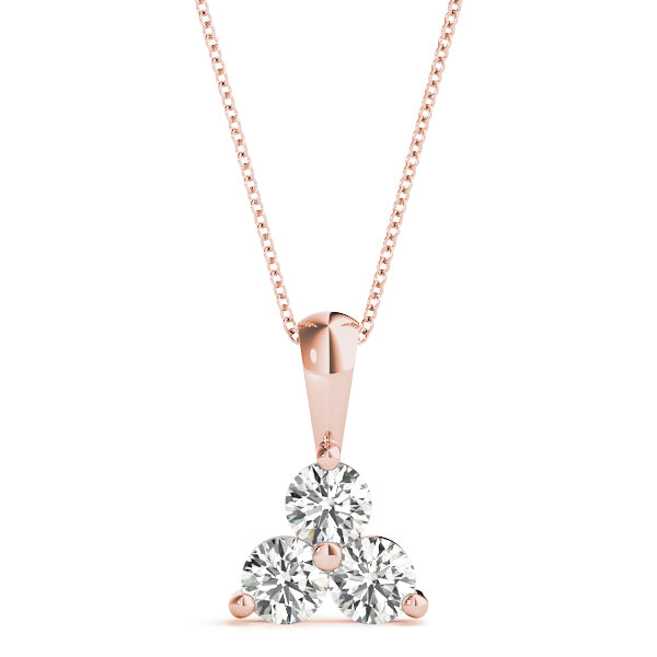 Natural Diamond PENDANTS 3 STONE MATCH 40342