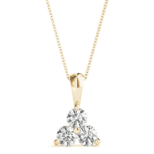 Natural Diamond PENDANTS 3 STONE MATCH 40342