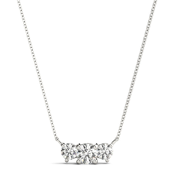 Natural Diamond 3-Stone Pendant