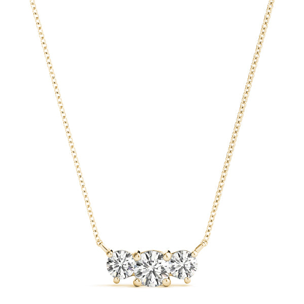 Natural Diamond 3-Stone Pendant