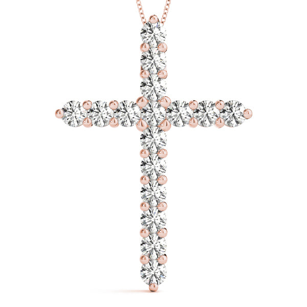 Prong Set Cross Pendants