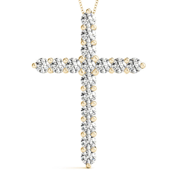 Prong Set Cross Pendants