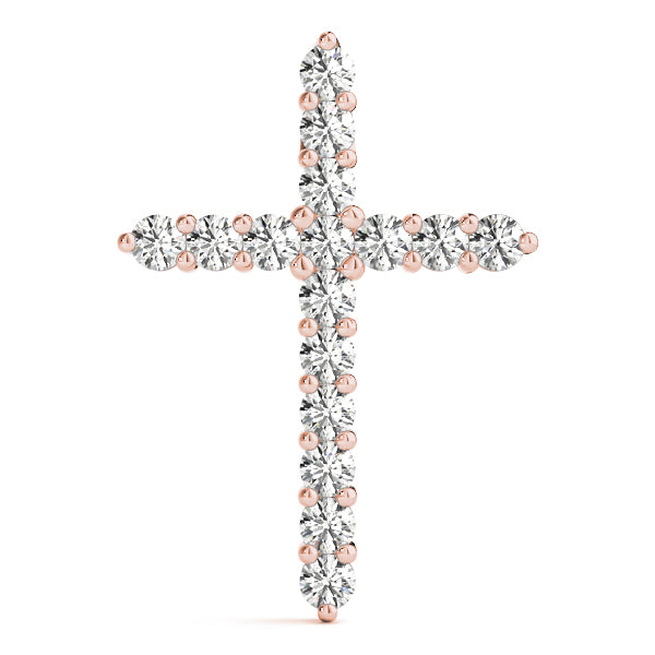 Lab Grown Prong Set Cross Pendants