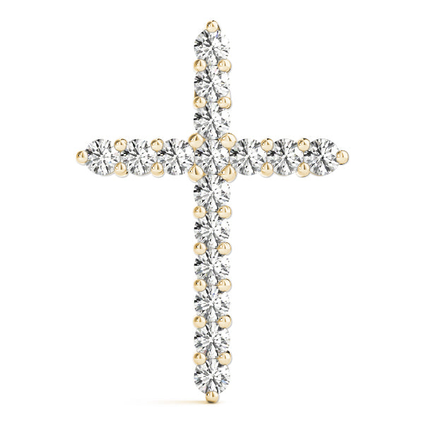Lab Grown Prong Set Cross Pendants