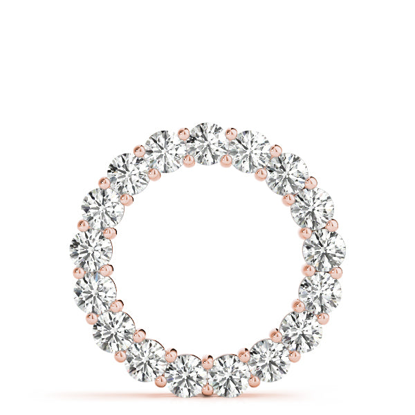 Shared Prong Circle Pendant