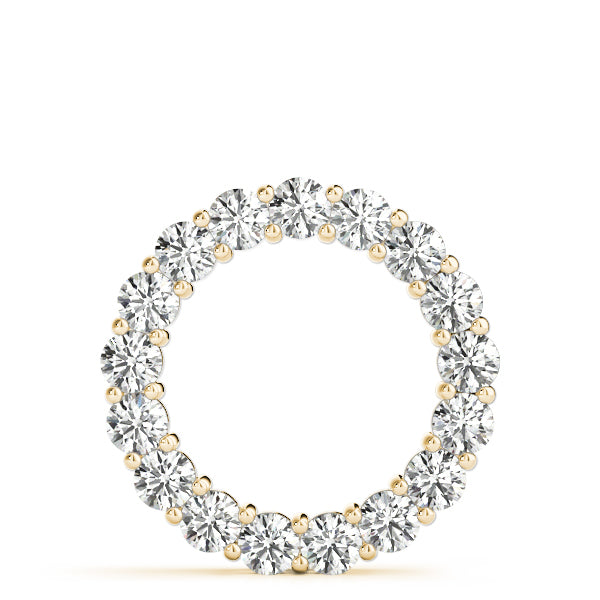 Shared Prong Circle Pendant