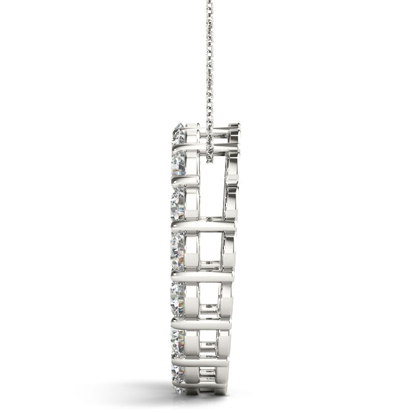 Lab Grown Shared Prong Circle Pendant