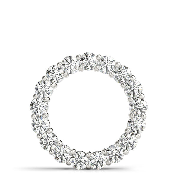 Lab Grown Shared Prong Circle Pendant