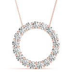 Shared Prong Circle Pendant