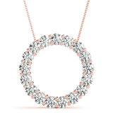 Shared Prong Circle Pendant