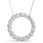 Shared Prong Circle Pendant