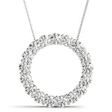 Shared Prong Circle Pendant