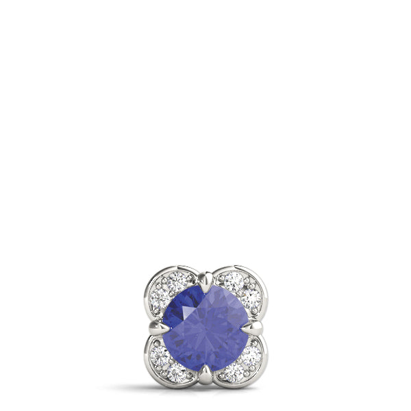 Lab Grown Prong Set Round Halo Pendant