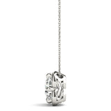 Prong Set Round Halo Pendant