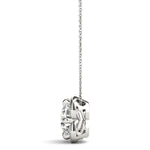 Prong Set Round Halo Pendant