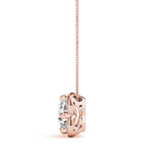 Lab Grown Prong Set Round Halo Pendant