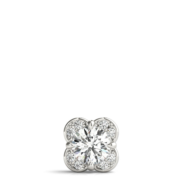 Prong Set Round Halo Pendant
