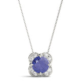 Prong Set Round Halo Pendant