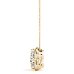 Prong Set Round Halo Pendant