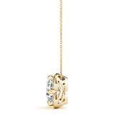 Prong Set Round Halo Pendant