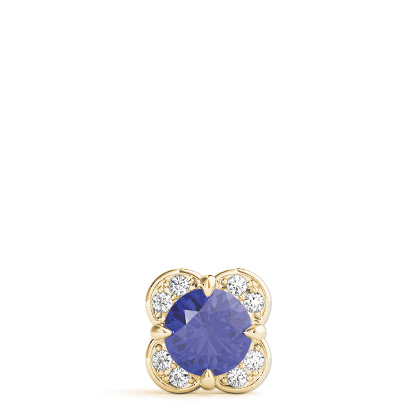 Prong Set Round Halo Pendant