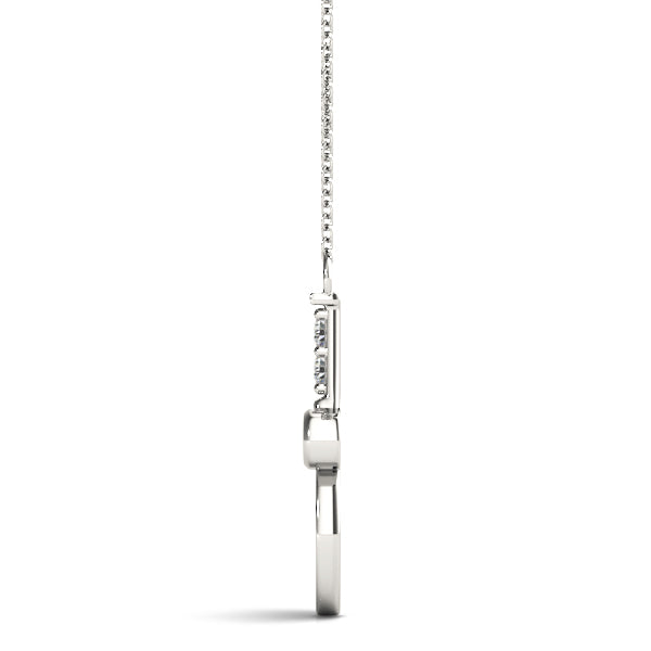 Bezel Tennis Racket Shape Pendant