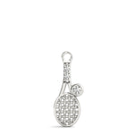 Bezel Tennis Racket Shape Pendant