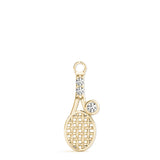 Bezel Tennis Racket Shape Pendant
