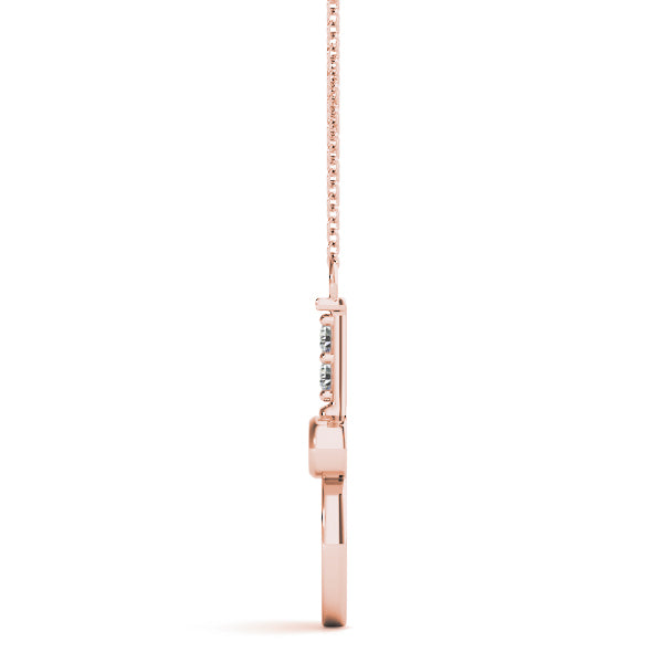 Bezel Tennis Racket Shape Pendant