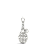 Bezel Tennis Racket Shape Pendant