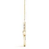 Bezel Tennis Racket Shape Pendant