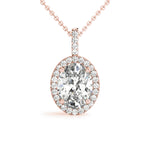 Natural Diamond PENDANT OVAL