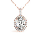 Natural Diamond PENDANT OVAL