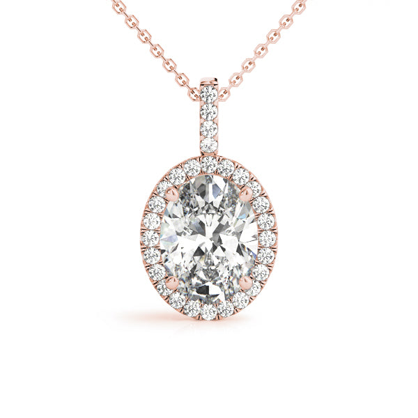 Natural Diamond PENDANT OVAL