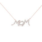 Natural Diamond MOM PENDANT-SCRIPT